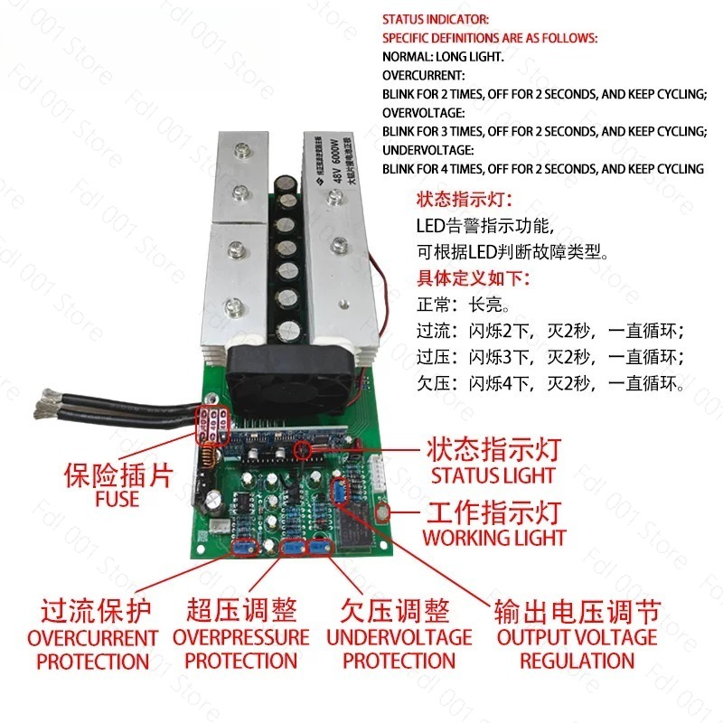 24V 48V 60V 72V 90V DC To AC 2 - Pure Sine Wave Inverter Board 24V 48V recension och pris